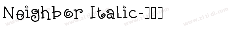 Neighbor Italic字体转换
